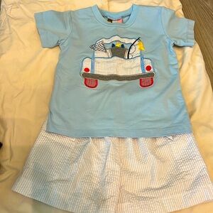 Boys 3t banana split 2 piece summer truck set